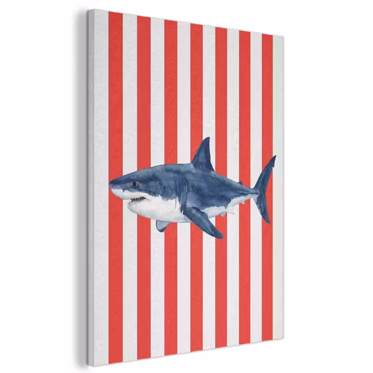 Vis - Haai - Zee - Illustratie - Blauw PET vilt klein -3d