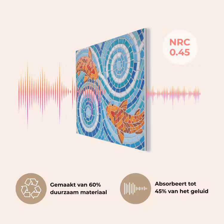 Vis - Mozaïek - Water - Decoratief - Blauw PET vilt klein -USP_NL