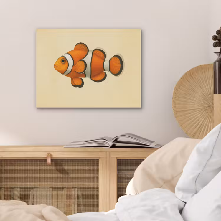 Vis - Oranje - Strepen PET vilt klein -sfeer3