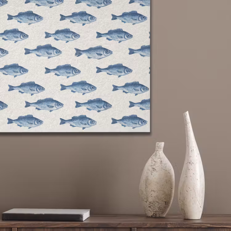 Vis - Patroon - Blauw PET vilt klein 837 -sfeer6_closeup