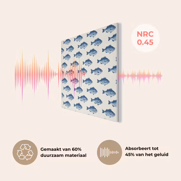Vis - Patroon - Blauw PET vilt klein 837 -USP_NL