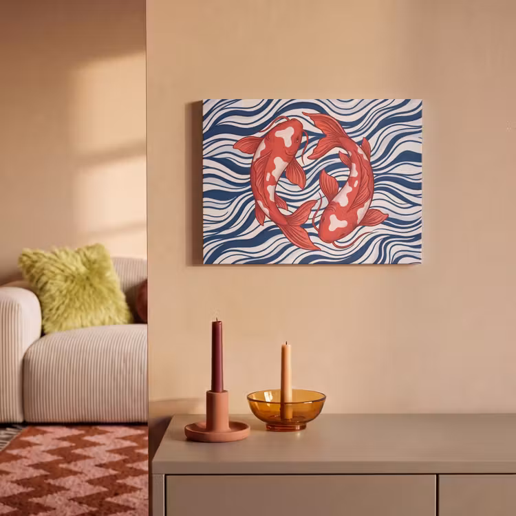 Vis - Water - Natuur - Illustratie - Rood PET vilt klein -sfeer1