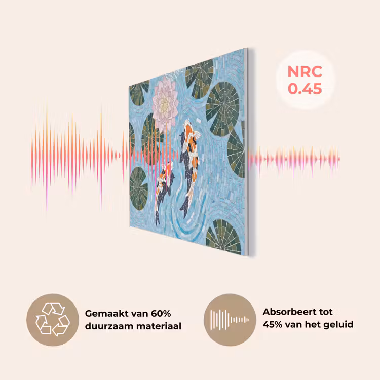 Vis - Water - Natuur - Mozaïek - Blauw PET vilt klein -USP_NL