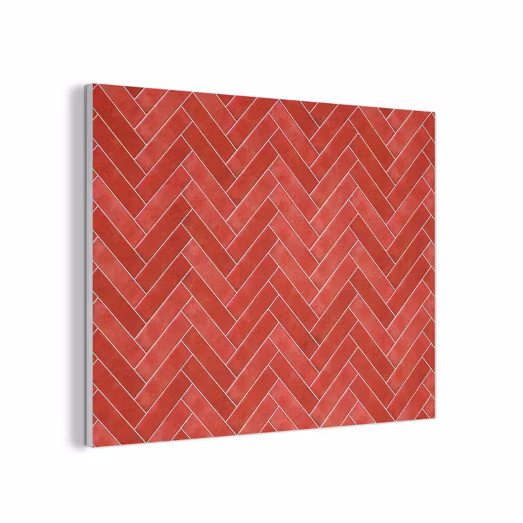 Visgraat - Tegel - Rood PET vilt klein 837 -3d