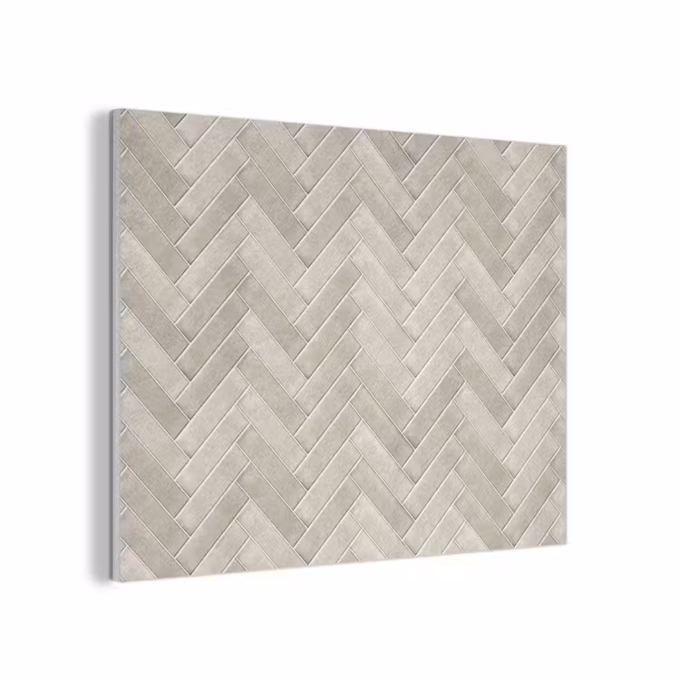 Visgraat - Wandtegel - Beige PET vilt klein 837 -3d