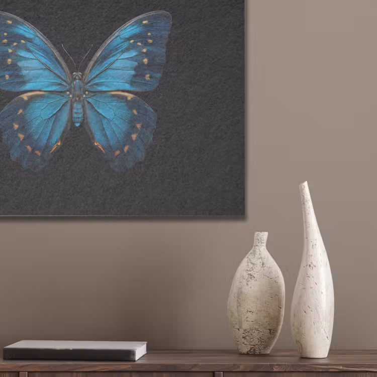 Vlinder - Blauw - Contrast PET vilt klein -sfeer6_closeup