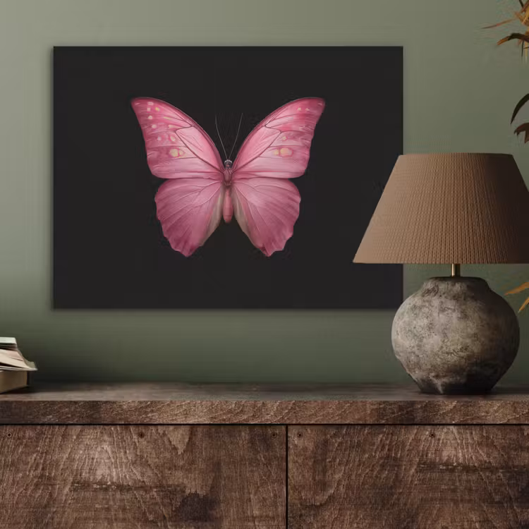 Vlinder - roze - Elegant PET vilt klein -sfeer2