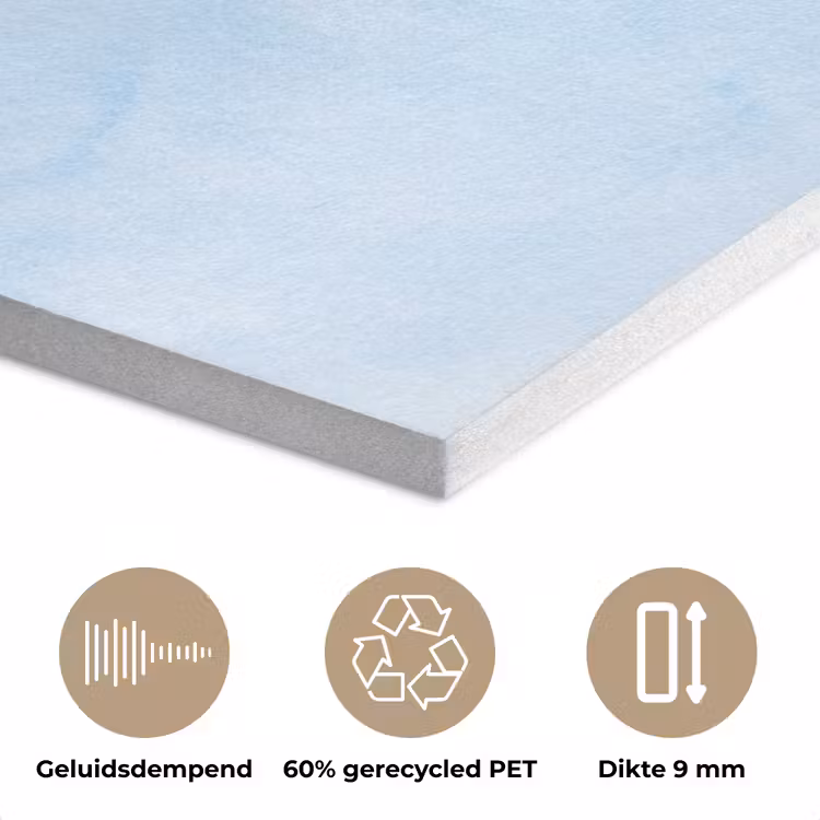 Vlinders - Sierlijk - Blauw PET vilt klein -closeup_NL
