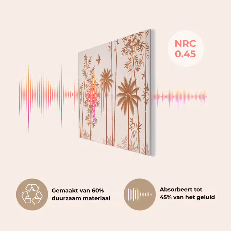 Vogel - Boom - Tropisch - Minimalistisch - Bruin PET vilt klein -USP_NL