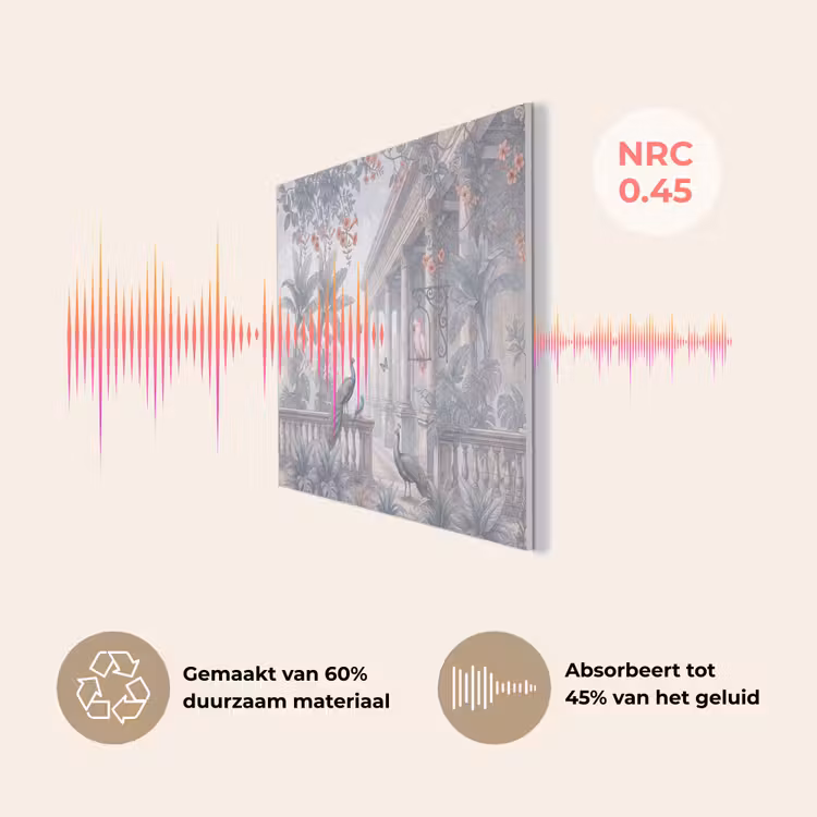 Vogel - Pauw - Architectuur - Klassiek - Groen PET vilt klein -USP_NL
