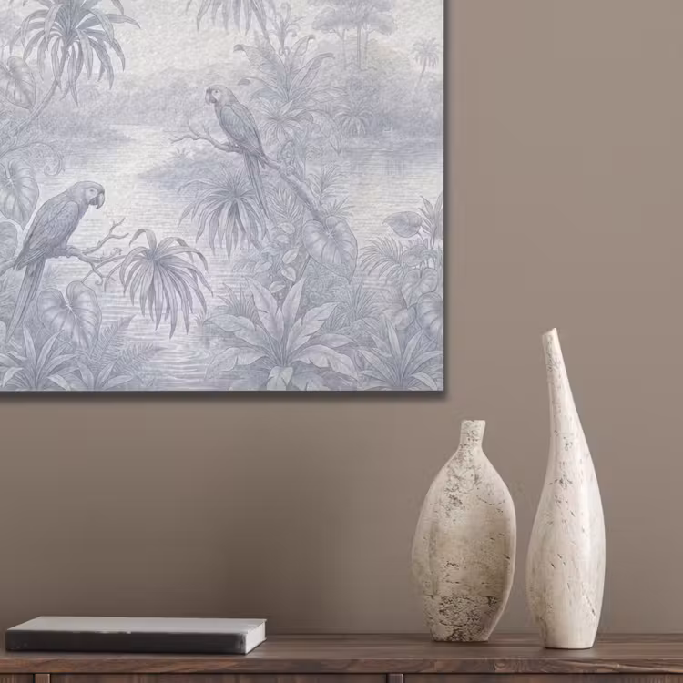 Vogel - Rivier - Tropisch - Illustratie - Blauw PET vilt klein -sfeer6_closeup