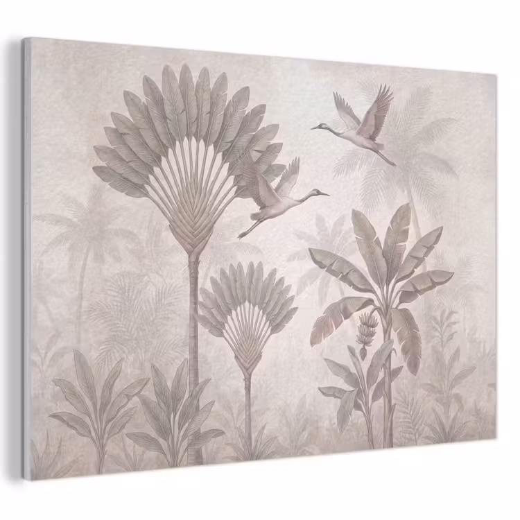 Vogel - Tropisch - Jungle - Natuur - Beige PET vilt klein -3d