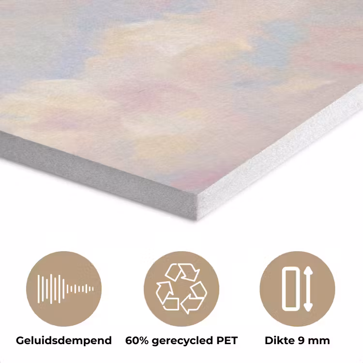 Vogel - Vliegend - Lucht - Modern - Pastel PET vilt klein -closeup_NL
