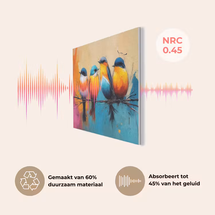 Vogels - Kleurrijk - Tak - Abstract PET vilt klein -USP_NL