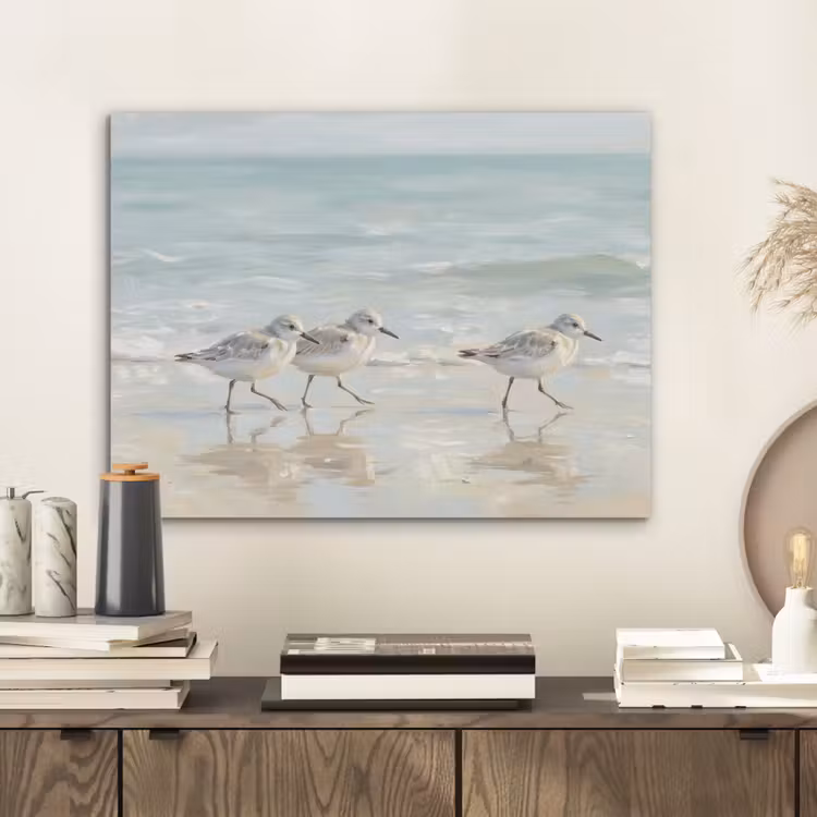 Vogels - Strand - Zee PET vilt klein -sfeer1