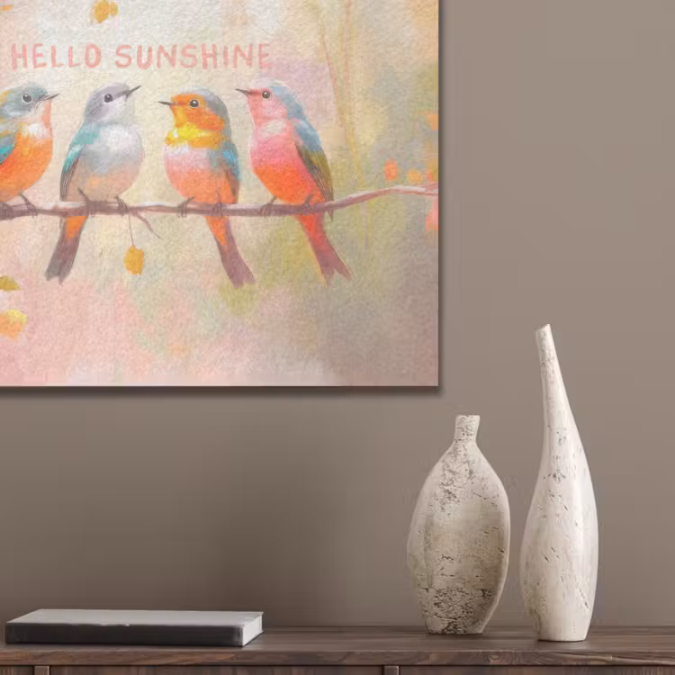 Vogels - Tak - Quote - Roze PET vilt klein -sfeer6_closeup