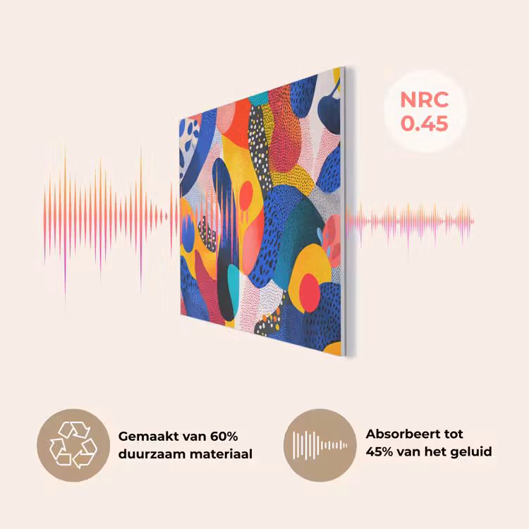 Vormen - Abstract - Stippels - Blauw PET vilt klein -USP_NL