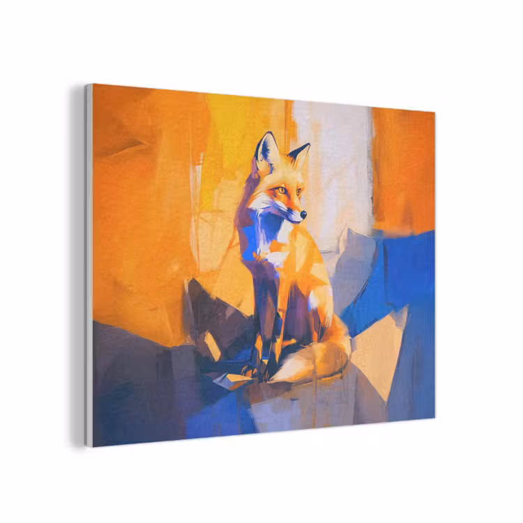 Vos - Oranje - Vormen - Abstract PET vilt klein -3d