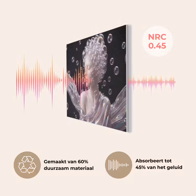 Vrouw - Bellen - Abstract - Kleurrijk PET vilt klein -USP_NL