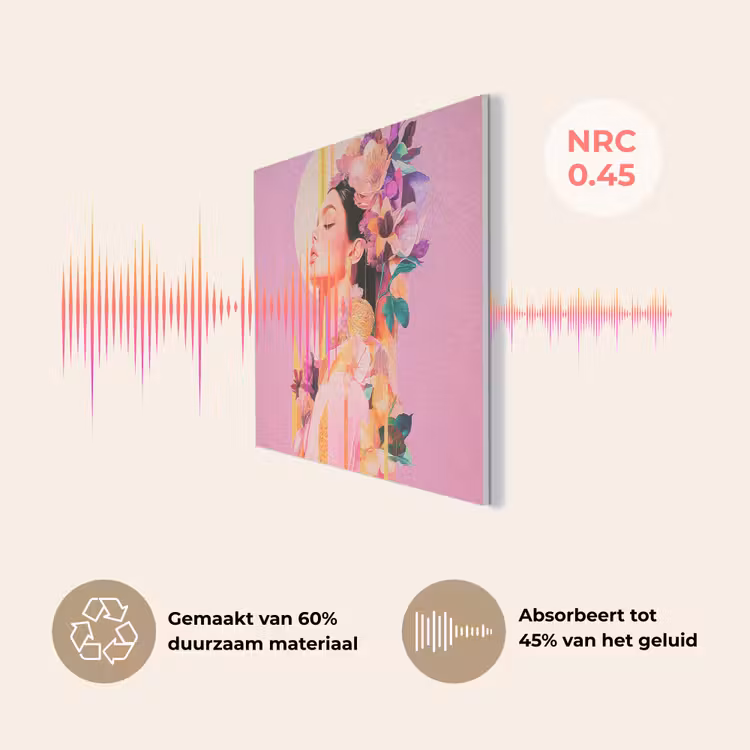 Vrouw - Bloemen - Paars - Abstract PET vilt klein -USP_NL