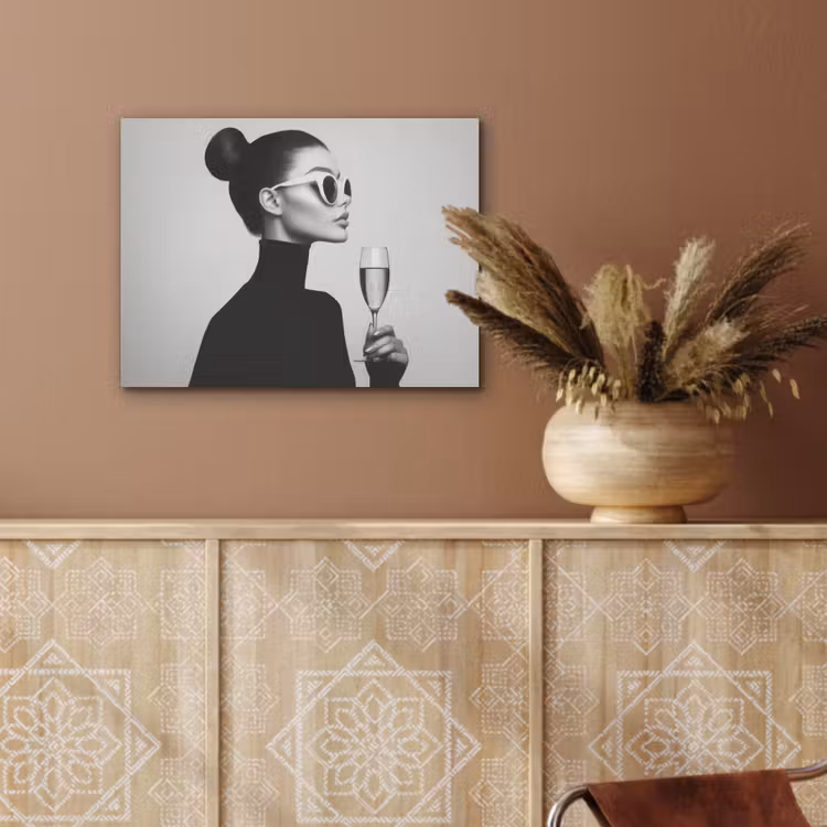 Vrouw - Champagne - Modern PET vilt klein -sfeer4