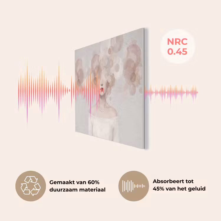 Vrouw - Cirkels - Beige PET vilt klein -USP_NL