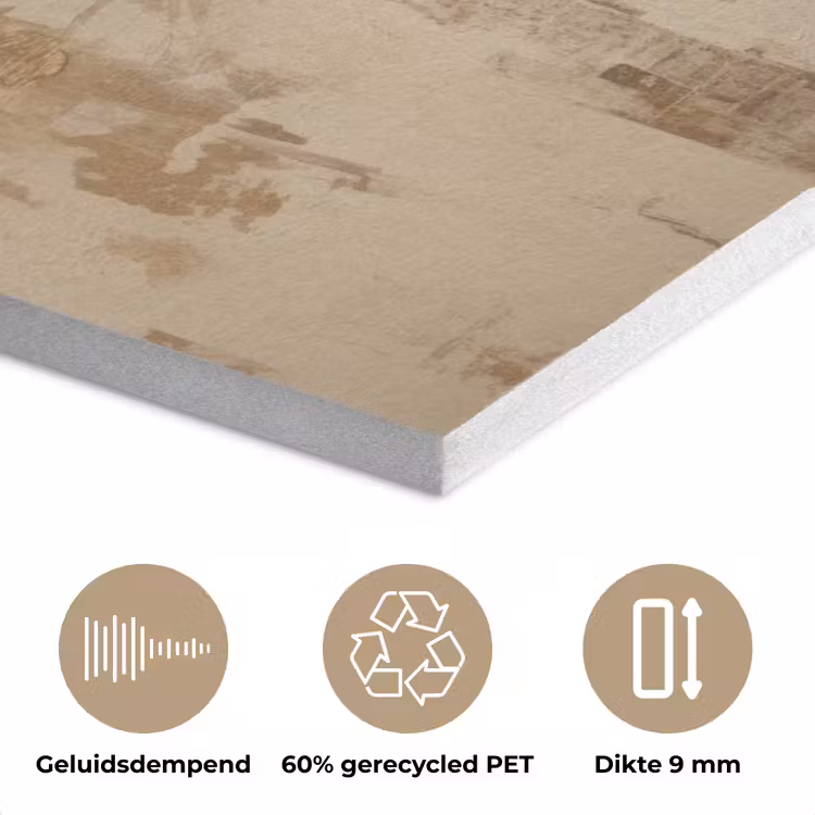 Vrouw - Goud - Abstract - Textuur PET vilt klein -closeup_NL