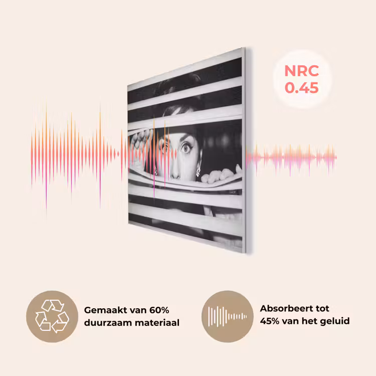 Vrouw - Jaloezieën - Portret - Zwart-wit PET vilt klein -USP_NL