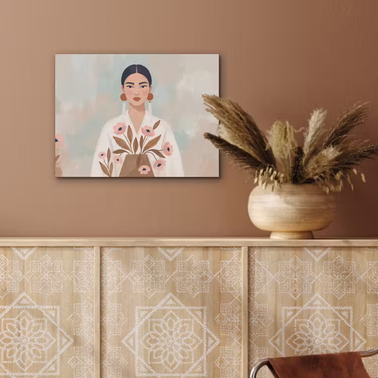 Vrouw - Kimono - Pastel PET vilt klein -sfeer4