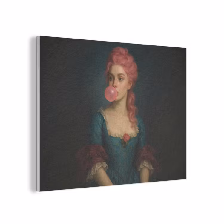 Vrouw - Portret - Kauwgombel PET vilt klein -3d
