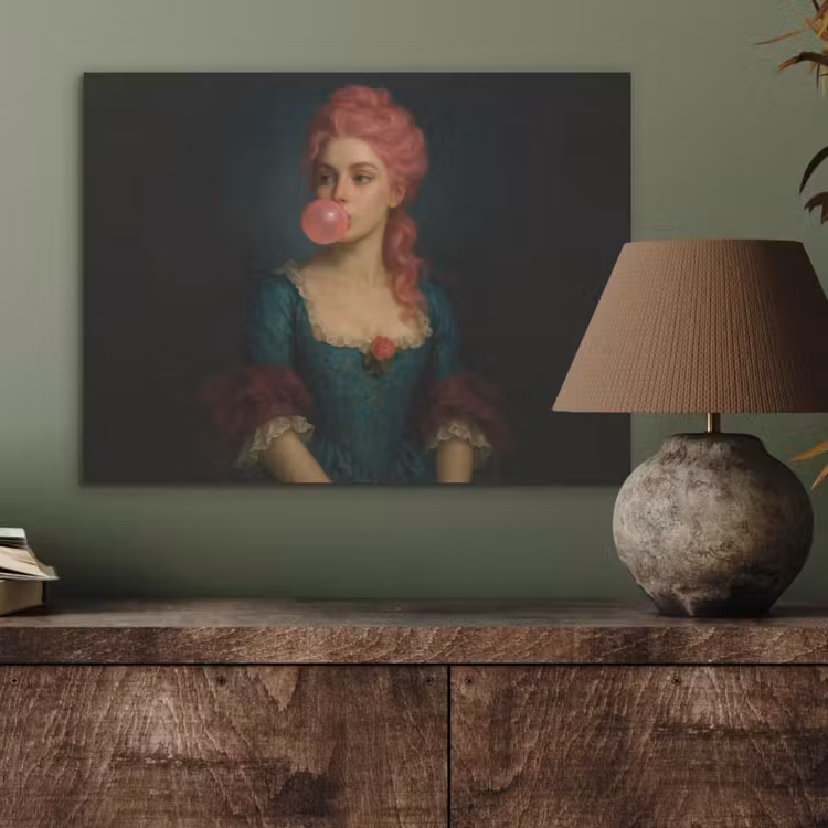 Vrouw - Portret - Kauwgombel PET vilt klein -sfeer2
