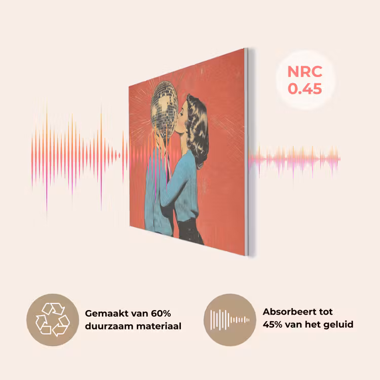 Vrouw - Retro - Discobal - Kus PET vilt klein -USP_NL