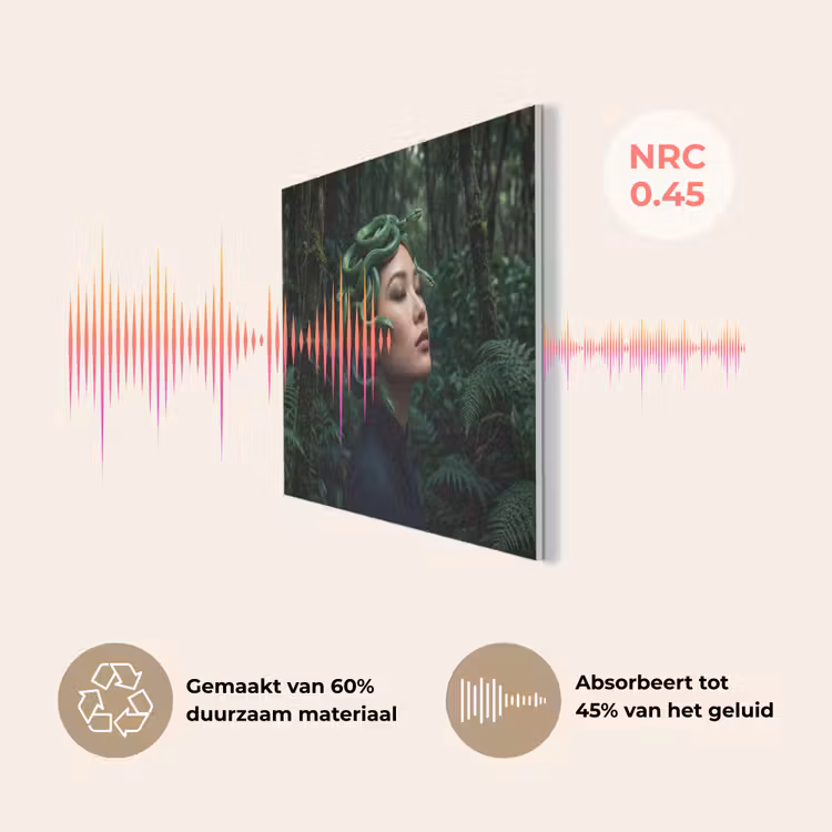 Vrouw - Slang - Natuur - Mystiek - Groen PET vilt klein -USP_NL