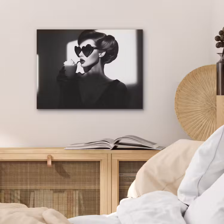 Vrouw - Zwart - Hart PET vilt klein -sfeer3