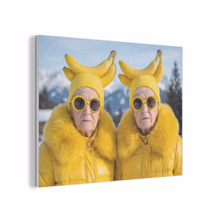 Vrouwen - Bananen - Geel PET vilt klein -3d