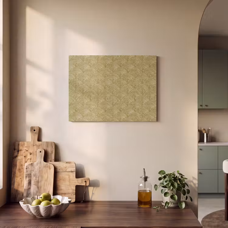 Waaier - Geometrisch - Groen PET vilt klein 837 -sfeer2