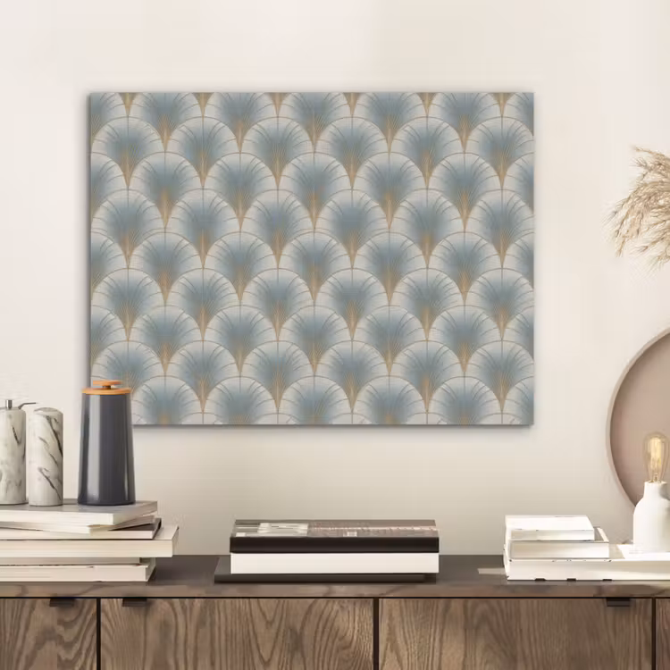 Waaier - Klassiek - Blauw PET vilt klein 837 -sfeer1