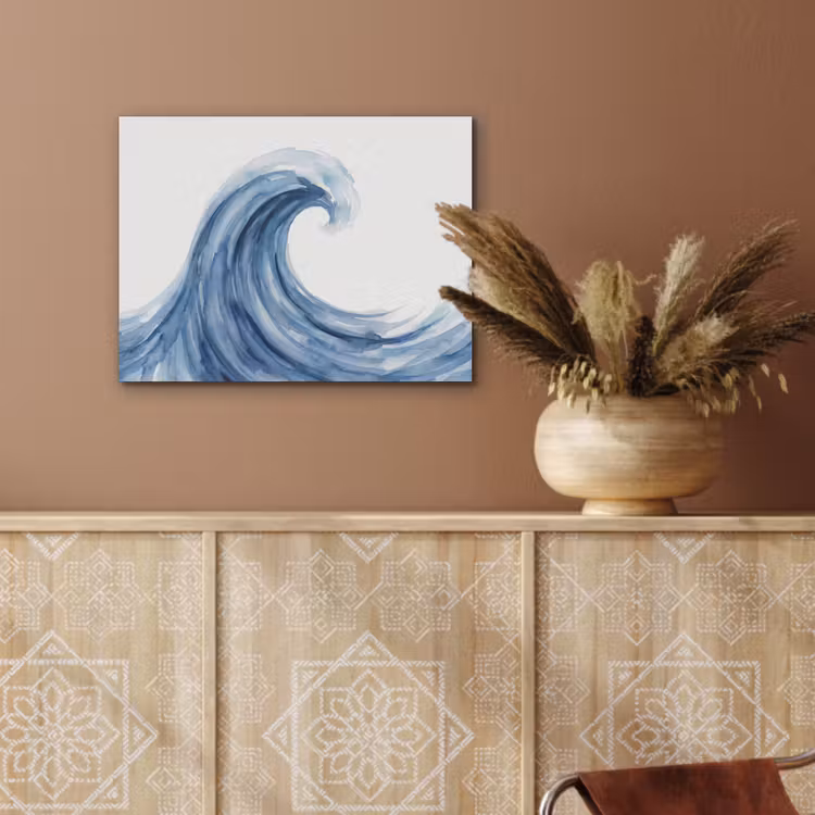 Water - Beweging - Natuur - Modern - Blauw PET vilt klein -sfeer4