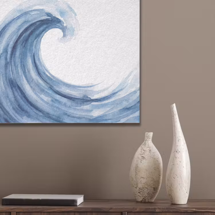 Water - Beweging - Natuur - Modern - Blauw PET vilt klein -sfeer6_closeup