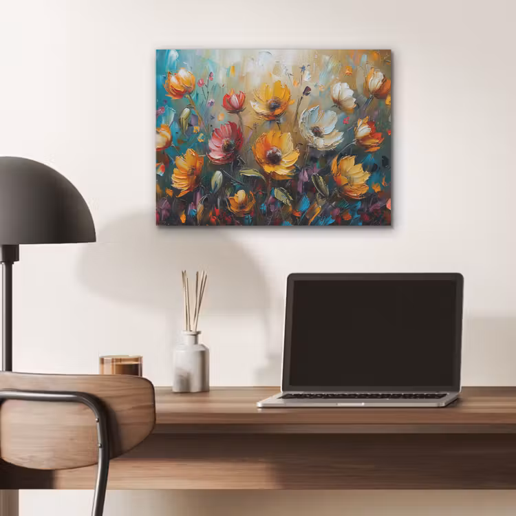 Watercolor - Bloemen - Kunst - Modern PET vilt klein -sfeer5