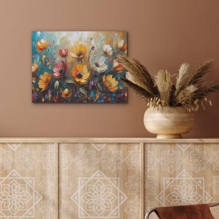 Watercolor - Bloemen - Kunst - Modern PET vilt klein -sfeer4