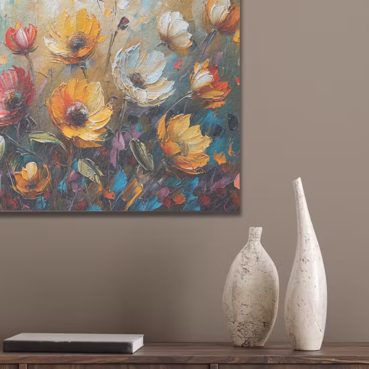 Watercolor - Bloemen - Kunst - Modern PET vilt klein -sfeer6_closeup
