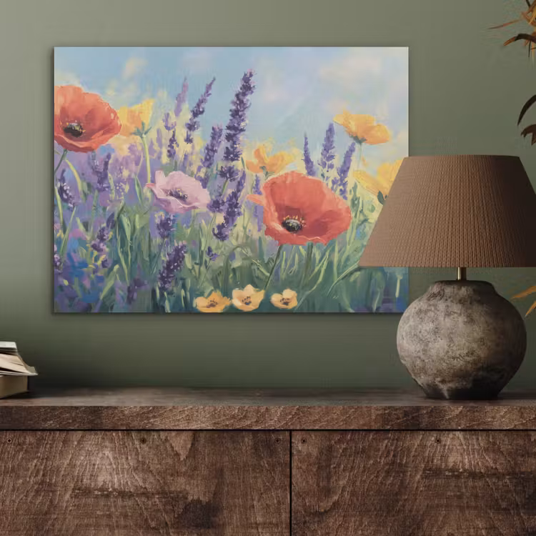Weide - Bloemen - Kleurrijk PET vilt klein -sfeer2
