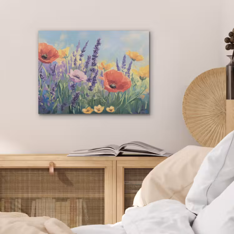 Weide - Bloemen - Kleurrijk PET vilt klein -sfeer3