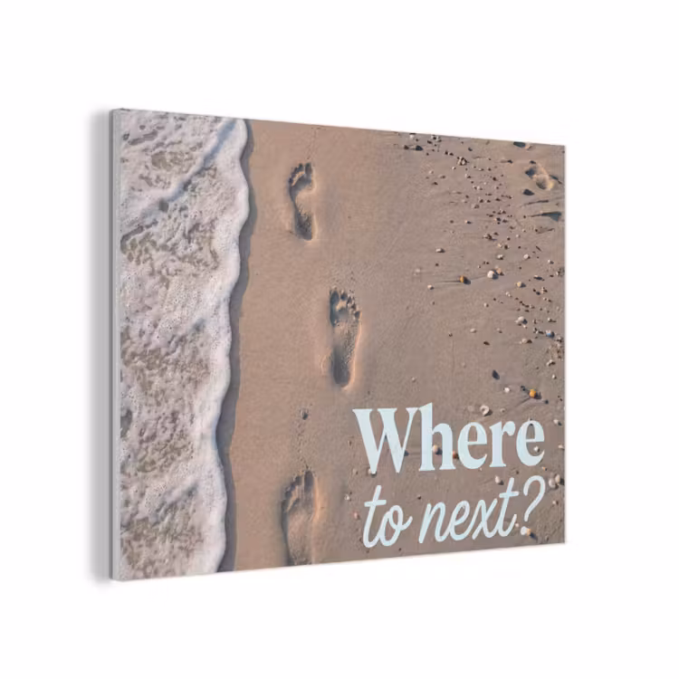 Where to next - Strand - Voetstappen PET vilt klein -3d