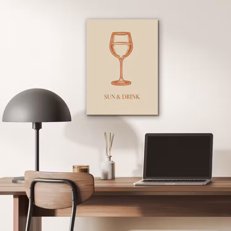 Wijn - Zomer - Quote - Oranje PET vilt klein -sfeer5