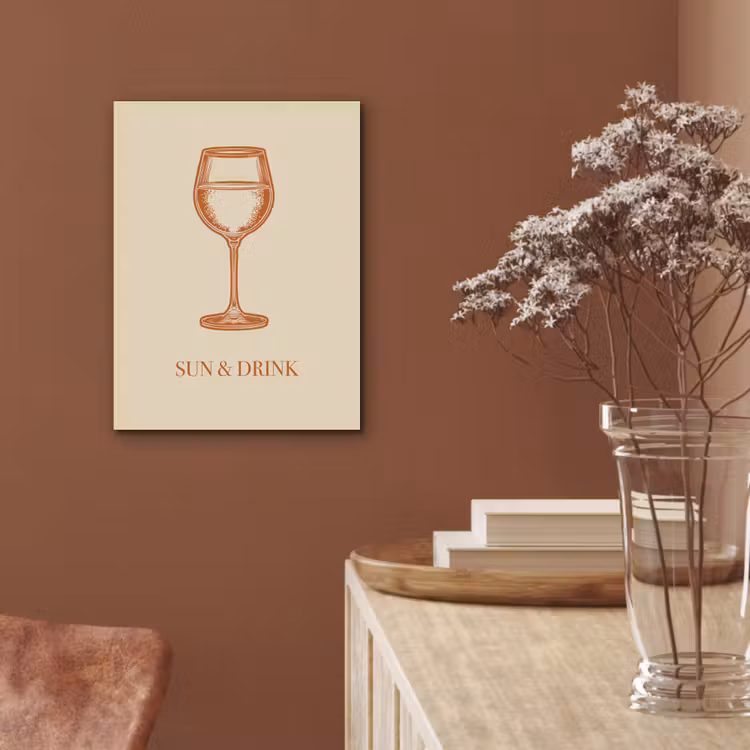 Wijn - Zomer - Quote - Oranje PET vilt klein -sfeer4