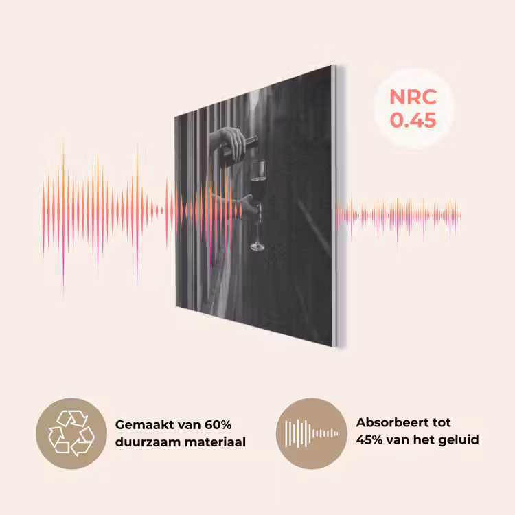 Wijnfles - Glas - Handen - Raam PET vilt klein -USP_NL