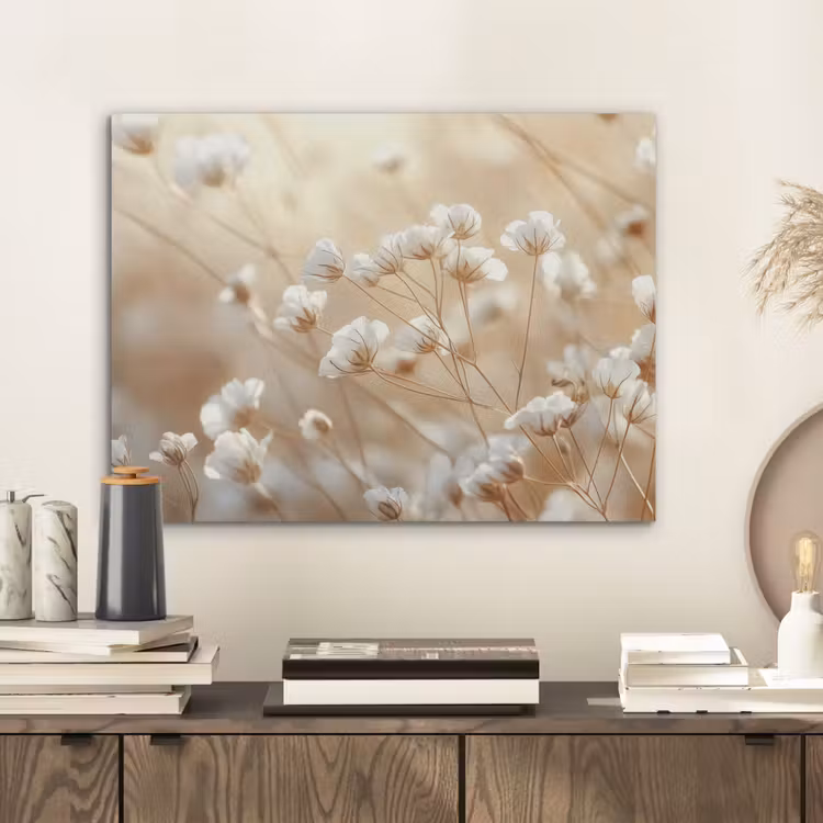 Wilde - Bloemen - Wit PET vilt klein -sfeer1