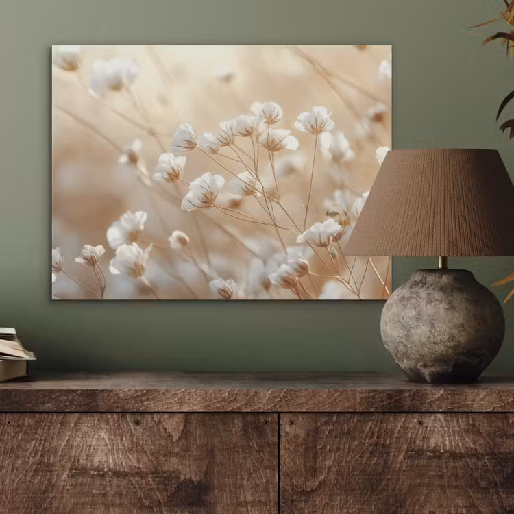 Wilde - Bloemen - Wit PET vilt klein -sfeer2